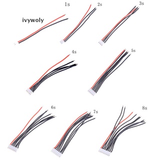 ivywoly 2/3/4/5/6/7/8/9/10s 1p balance cable cargador 22 awg alambre de silicona jst xh enchufe mx (1)