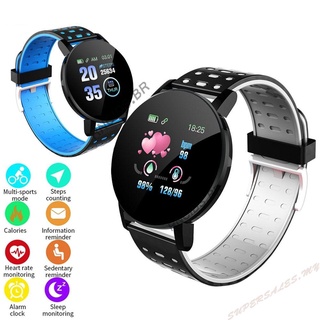 Para 119 Plus Bluetooth Smart Watch hombres presión arterial impermeable deporte redondo Smartwatch mujeres reloj Tracker para Android
