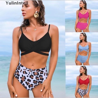 Yimy traje de baño de una pieza con estampado de leopardo europeo y americano en 2021, sexy bikini Jelly