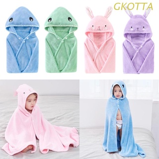 gkot bebé de dibujos animados lindo animal con capucha toalla de baño ultra suave super absorbente albornoz de tela túnica para niños niñas