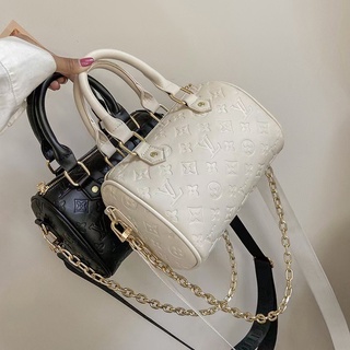 LV LOUIS VUITTON handbag women Cross-body pouch Indentation leather Chain shoulder bag