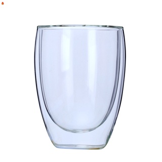 vasos de doble pared aislados térmicos de vidrio de café taza resistente al calor taza oficina en casa (1)