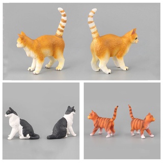 SABIDURIA 1 PC DIY Simulacion animal De plástico Neko figurine Miniatura Cat Bonsai ornamento Decoracion de casa de muñecas Jardin de hadas Juguete Regalo Modelo mini PET (9)