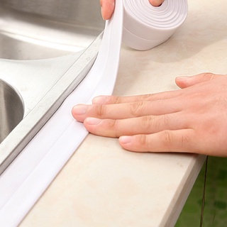 3.2m baño cocina ducha a prueba de agua molde cinta a prueba de fregadero baño cinta de sellado cinta autoadhesiva impermeable yeso (4)