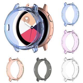 Para Samsung Galaxy Watch Active 2 40/44 mm TPU marco de silicona suave cubierta caso Protector de pantalla (1)