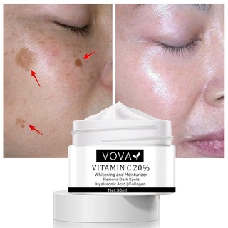 majaq 20% vitamina c crema facial blanqueamiento eliminar manchas oscuras gel facial reparación fade freckls removedor de melanina iluminar el cuidado de la piel vova 30ml