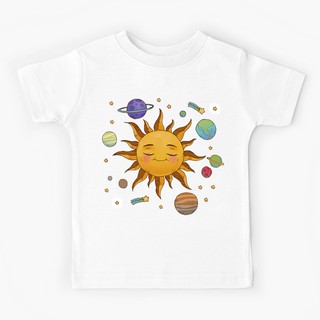 niños camiseta sistema solar con planetas bebé niño camisa divertida halloween gráfico joven cuello redondo hipster moda vintage unisex casual chica chico camiseta lindo kawaii camisetas bebé niños top s-3xl