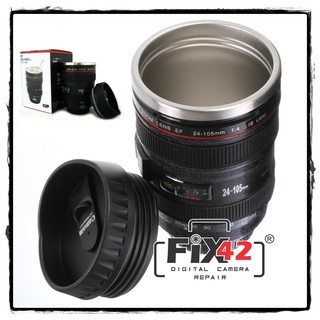 Canon EF 24-105mm f/4.0L - taza de lente de acero inoxidable Canon