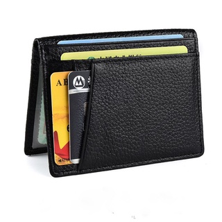 yuanquotient suave hombres cartera pequeña de cuero genuino titulares de tarjetas de crédito para licencia de conducir bifold monedero de negocios con 8 ranuras de tarjetas bolsa delgada super slim/multicolor (2)