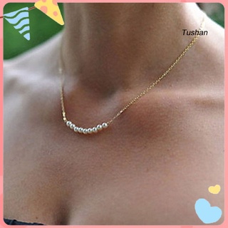 [Ts] Collar/choker con colgante de perlas/joyería Simple para mujer
