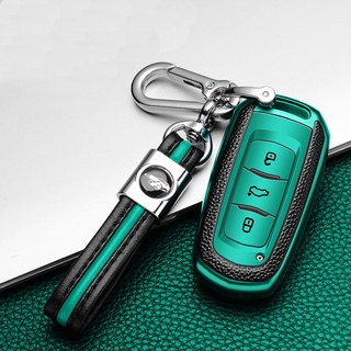 colorido tpu+cuero coche llave remota caso cubierta para geely suv smart remoto protector llave caso accesorios juanchang