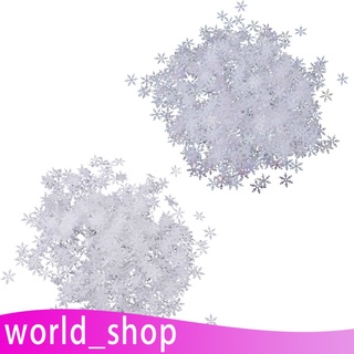 [worldshop] 1000pcs Christmas Table Confetti Table Decorations Snowflake Confetti