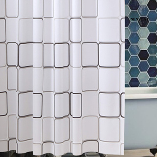 Newcat cortina de ducha impermeable tela PEVA baño casa Hotel baño cortina de baño con ganchos (3)