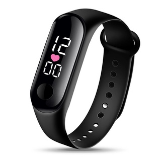 reloj deportivo led digital para mujeres/hombres/silicona/impermeable/reloj de pulsera rectangular electrónico gepy