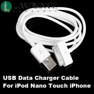 [lawrence] Cable Cargador USB De Sincronización De Datos Para Apple iPhone 4 4s 3G iPod Nano