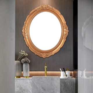 Espejo de estilo vintage espejo cosmético dorado espejo de pared para decoración de pared del hogar