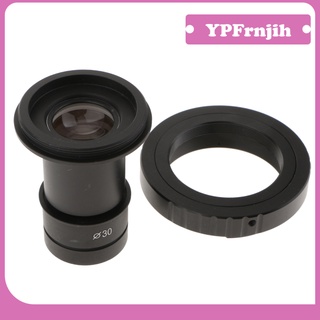 9.6X Microscope Eyepiece 23mm + T2 Mount Camera Lens Adapter for Canon DSLR and Microscope Adapter with 23.2mm Eyepiece