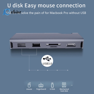 [Xi] adaptador de estación de carga USB 7 en 1 tipo C USB-C a HDMI compatible con RJ45 USB 3.0 PD (6)