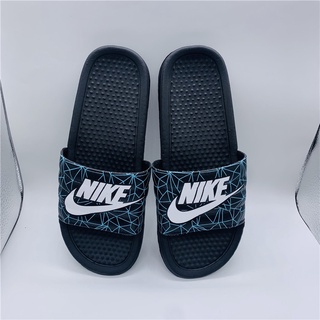 [Original] Nike Benassi JDI zapatillas mujeres y hombres negro blanco sandalias de doble deslizamiento (3)