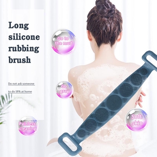 Silicone Bath Shower Silicone Body Brush Bath Belt Exfoliating Back Brush Belt Wash Clean Bath Scrub Belt