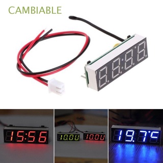 CAMBIABLE Modificación Temporizador digital DIY LED display Auto Electric Clock Mini Motocicleta Voltimetro Watch Termómetro/Multicolor