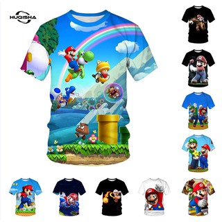 Nueva Super Mario Odyssey niños T-Shirt impreso 3D niños niñas Casual de dibujos animados camiseta de verano moda ropa de niños
