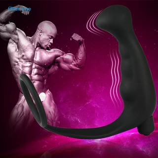 [cher] hombres plug anal silicona vibrador próstata anillo g-port masajeador juguetes sexuales adultos