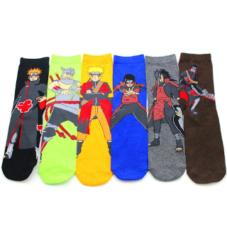 Calcetines largos de Naruto para hombre Janpanese Anime Art calcetines Cosplay Akatsuki Madara regalos (2)