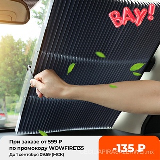 Upgrade Car Windshield Sun Shade Automatic Extension Car Cover Window Sunshade UV Sun Visor Protector Curtain 46CM/65CM/70CM Xzoo (1)