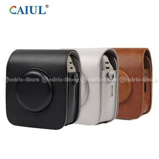 Cameransel- fujifilm bolsa de cuero polaroid instax square sq20 funda de cámara sq 2 - mochila bolsa