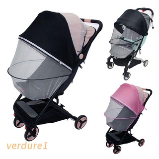 verd cochecito de bebé universal mosquitera verano parasol cubierta completa bebés carro niño anti-mosquitos redes (1)