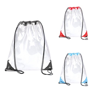 viaje transparente impermeable bolsa de lavado cordón playa almacenamiento deportes mochila bolsa v0g4