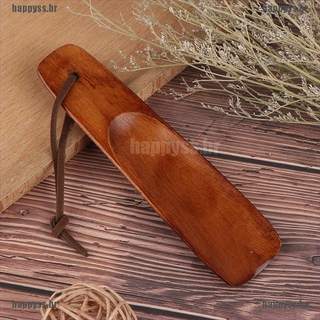 Happs 1 pza zapato De madera sólida con cuerno De madera Natural/Levantador De zapatos