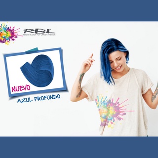 RBL Tinte Fantasía Semipermanente Color Azul Profundo Para Cabello Tubo 90g
