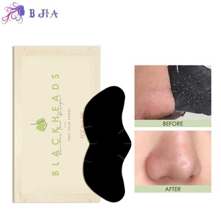 Bjia 12pcs protección útil nariz limpieza de poros nariz pasta tipo rasgar pegatinas fuertes T distrito enfermería accesorios de belleza puntos negros eliminación de acné