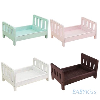 BBkiss Newborn Photography Props Wood Bed Infant Poses Baby Photography Prop Detachable Background Props Baby Photography Accessories