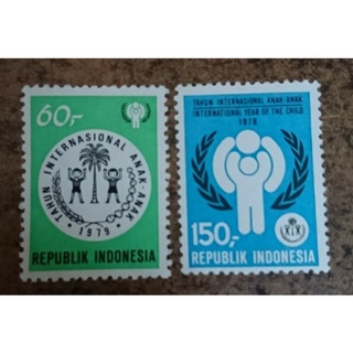 Serie de sellos indonesios del año internacional infantil sellos 1979