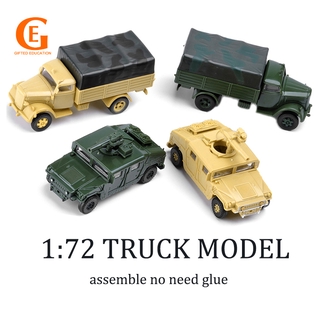 1:72 4D montar modelo Hummer misiles Opel Lightning camión WW2 vehículo simulación coche juguete regalo (1)