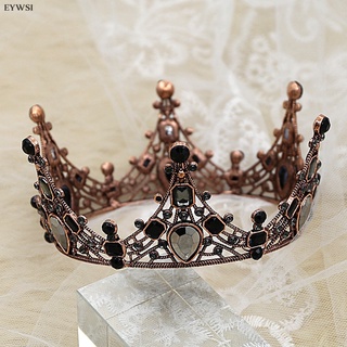 Eywsi coronas negras De diamantes De imitación De coronas De boda/iva/accesorios Para el cabello brillante/adorable/Formatura/reina (4)