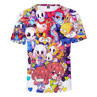 2021 nueva camiseta de los hombres anime undertale3D impresión digital niño camiseta de manga corta