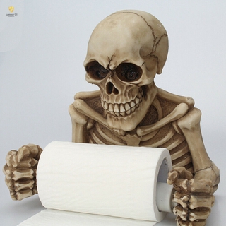 skull - rollo de papel higiénico, soporte de pared, toalla seca, baño, decoración del hogar (7)
