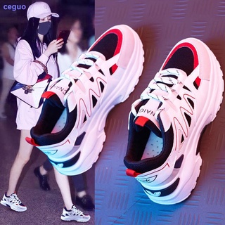 zapatos viejos mujer 2021 primavera nueva red rojo suela gruesa casual zapatos deportivos versión coreana era delgado y salvaje estudiante zapatos blancos