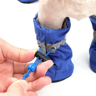4 unids/set botas de perro zapatos antideslizantes impermeables cachorro lluvia mascota gato calcetines s/m/l/xl celebrar (1)