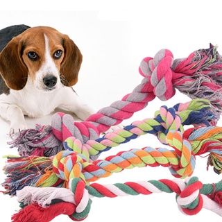 Color aleatorio perros cuerda de algodón masticar juguetes mascotas perros Molar juguete mascotas suministros de limpieza