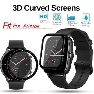 1-3 Protector de pantalla para Amazfit GTS GTR 2e 2 mini Bip U Smart Watch Full Edge Protection Cover Soft Protective Film (no vidrio)