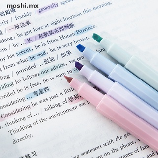 moshi 6 unids/set niños papelería color caramelo fluorescente rotuladores resaltador.