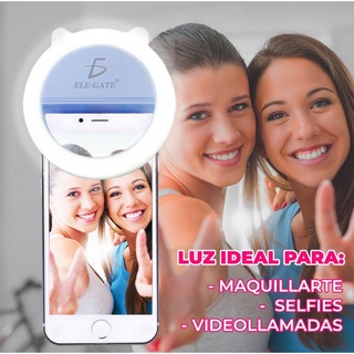 Aro Luz Led Recargable Selfie Anillo Luz Para Celular Clip (2)