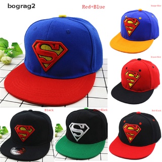 [bograg2] moda niños niñas niños superman snapback gorra de béisbol niños ajustable sombrero mx66