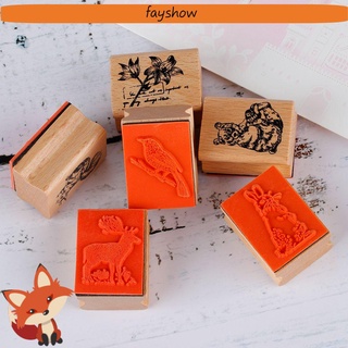 Fay Arts sellos de goma de madera nuevos sellos de animales DIY estampado de moda para letras diario manualidades manualidades Scrapbooking