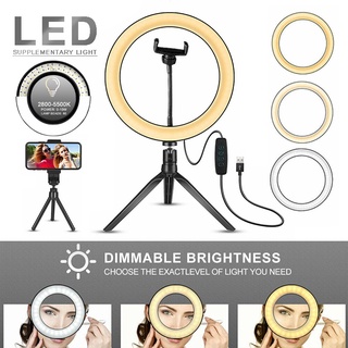 LED Anillo De Luz Regulable Selfie Maquillaje Youtube Live Lighting Kit Con Trípode BjFranchiseWarm